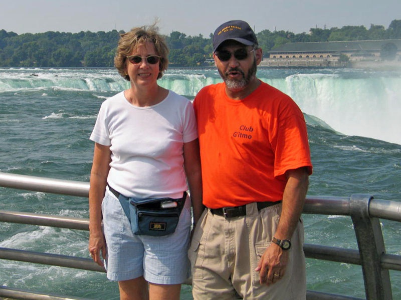 From the top of the falls.