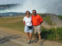 From the top of the falls.