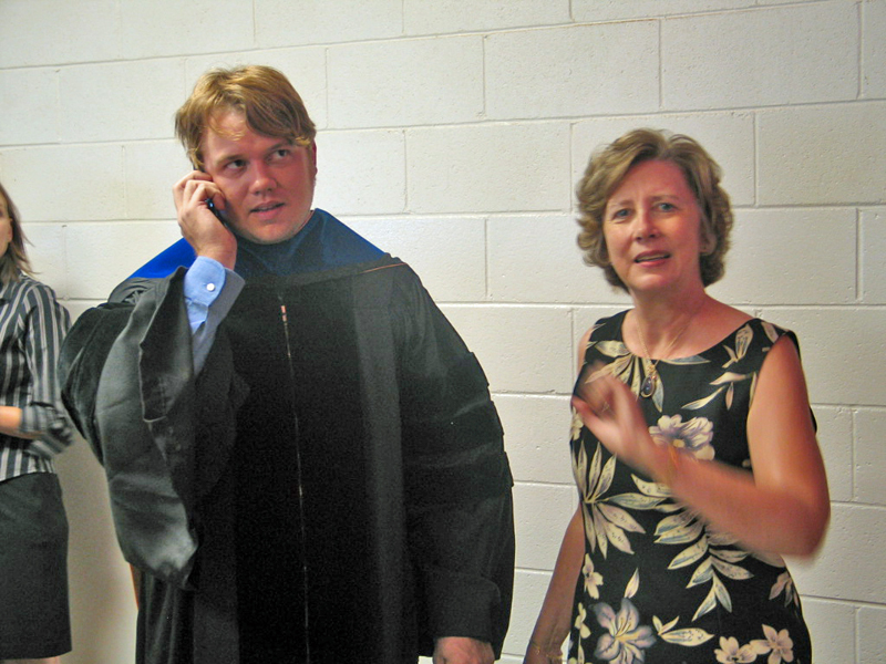 Tyler received his PhD in inorganic chemistry on August 8.