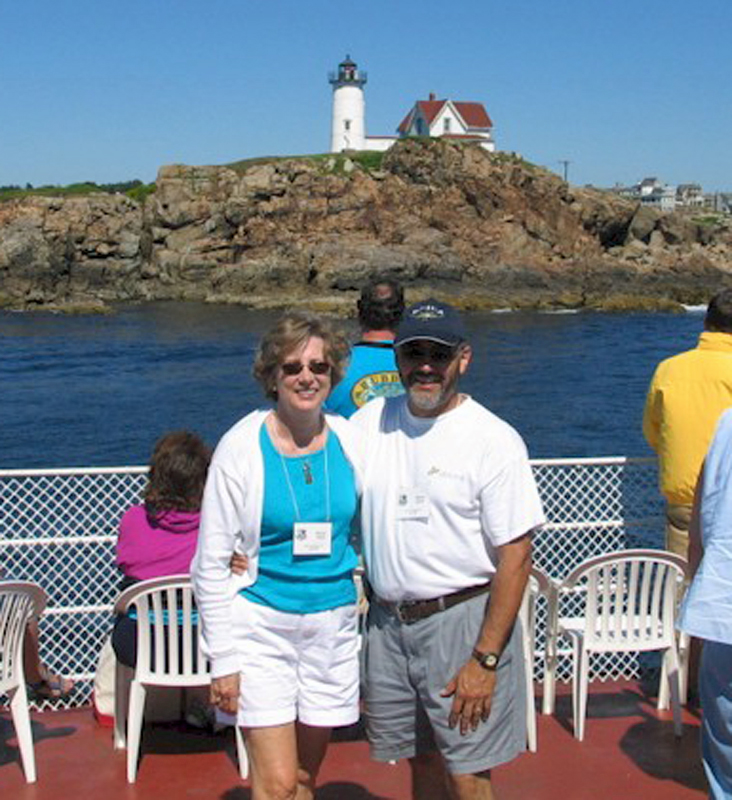 Sailing past Nubble Night in New Hampshire.