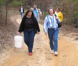 On December 15, we went on a rock hunt in Chilton County to look for Brookwood Stones. Gloria is with Joanne Wood.