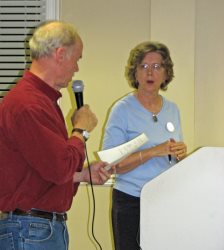 President Gloria turns the mic over to John Gaston.