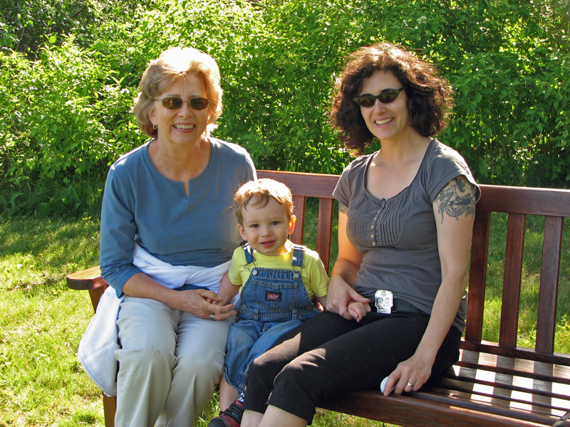 With Stefanie and our grandson C.