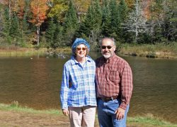 Leaf peeping.  A couple visiting from the UK took this photo.