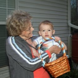 Gloria with grandson A.
