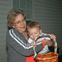 Gloria with grandson A.