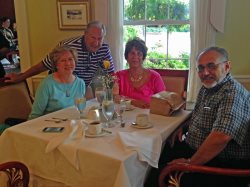 At the Colonel Blackinton Inn in Attleboro, Massachusetts, with my college friends Marc and Meg Antine.  I already miss this annual ritual.