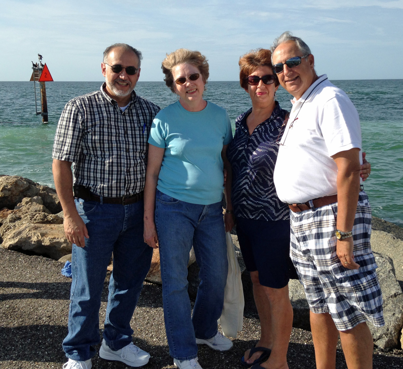 With Marc and Meg on the jetty.