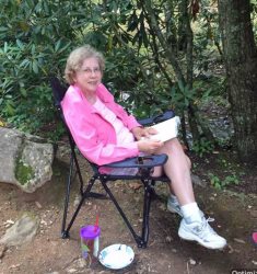 Gloria loved to read.  If I couldn't find her, I just needed to look outside the camper for the closest chair.