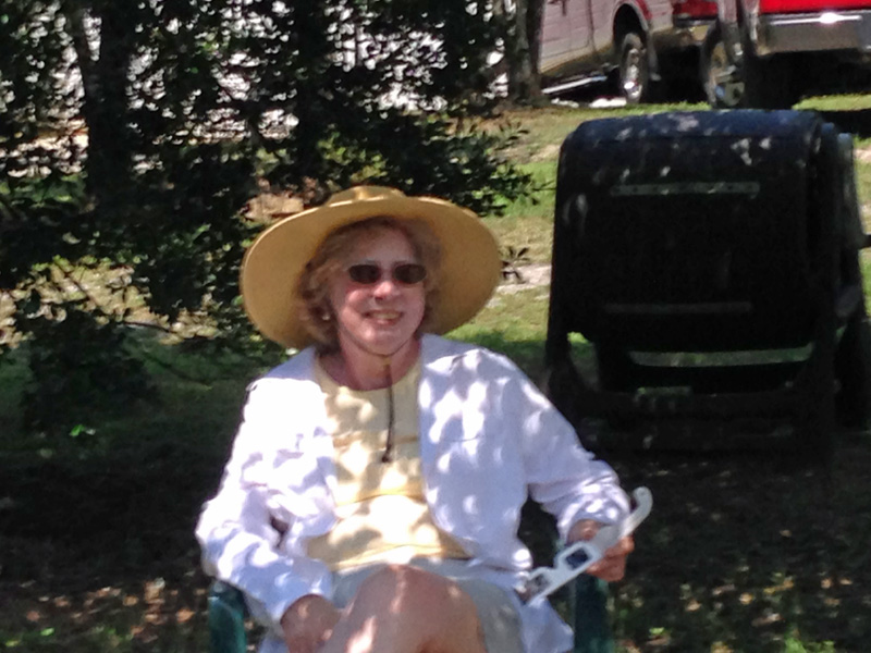 Watching the solar eclipse in Young Harris, GA.