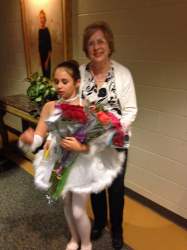 With granddaughter K the ballerina.