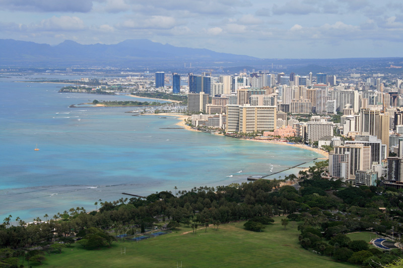 This is the view from Diamond Head in case you don't believe me.