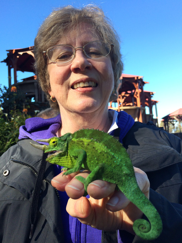 Gloria made a friend when we left for breakfast.
