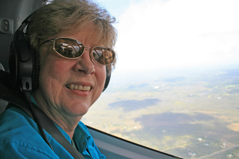 We took a helicopter tour of volcanoes and lava flows.