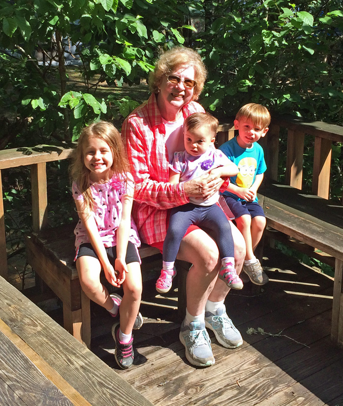 Gloria with the grands.