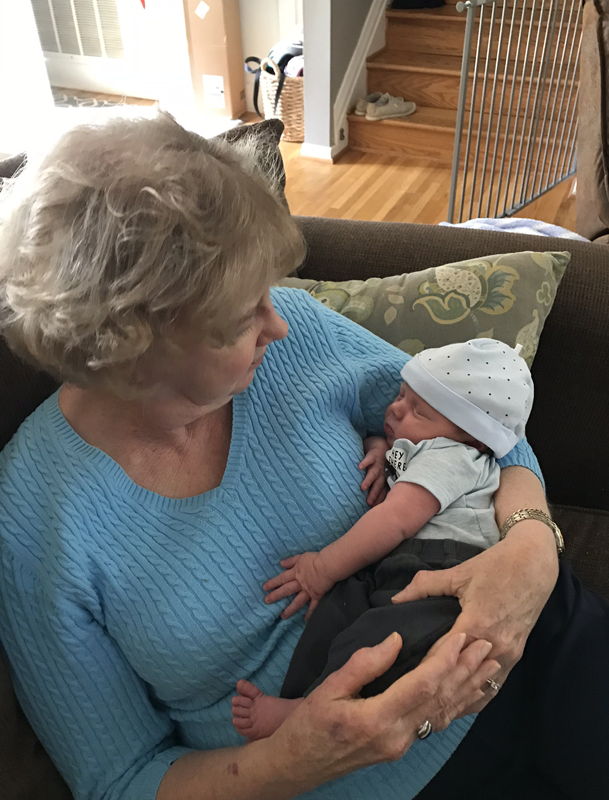 Ashley and Jonathan fostered a baby boy for a while.  Gloria was ready for a new grandbaby!