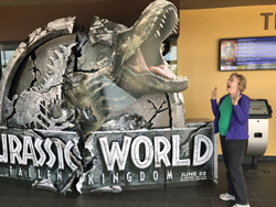 At the opening of Jurassic World up in Massachusetts.