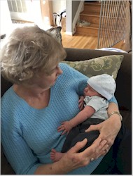 Ashley and Jonathan fostered a baby boy for a while.  Gloria was ready for a new grandbaby!