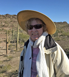 Gloria loved touring in the Arizona desert.