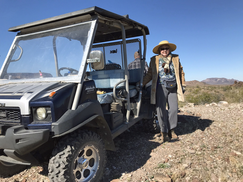 On a desert tour with Lex.